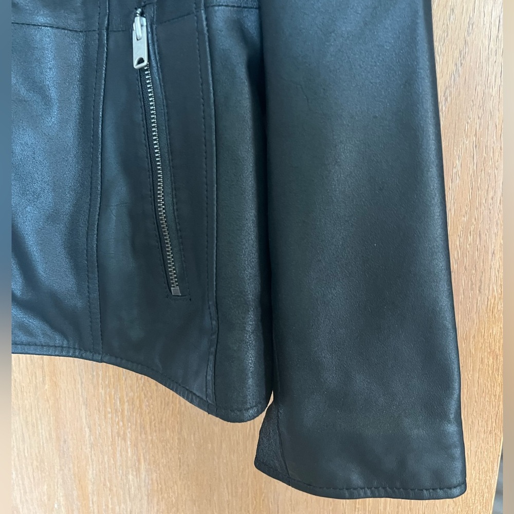 Marc New York Classic Black Faux Leather Jacket size 1X - Picture 3 of 8